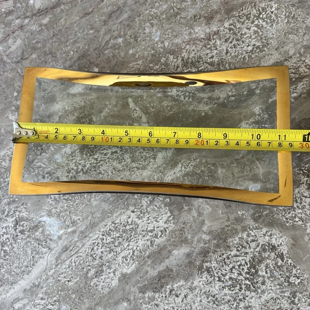 Gorgeous Signed Annie Glass 24kt Gold Antique Olive Tray Approx 11.5